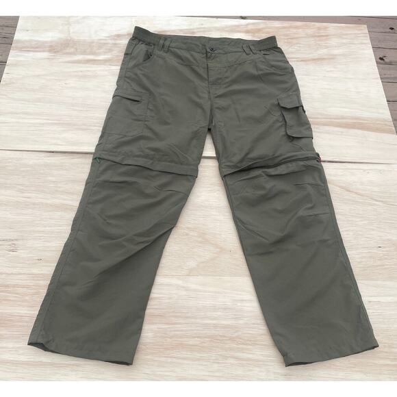 Uniqlo Cargo Pants Mens Nylon Zip Pockets light green Size US XL‎ - Picture 1 of 6